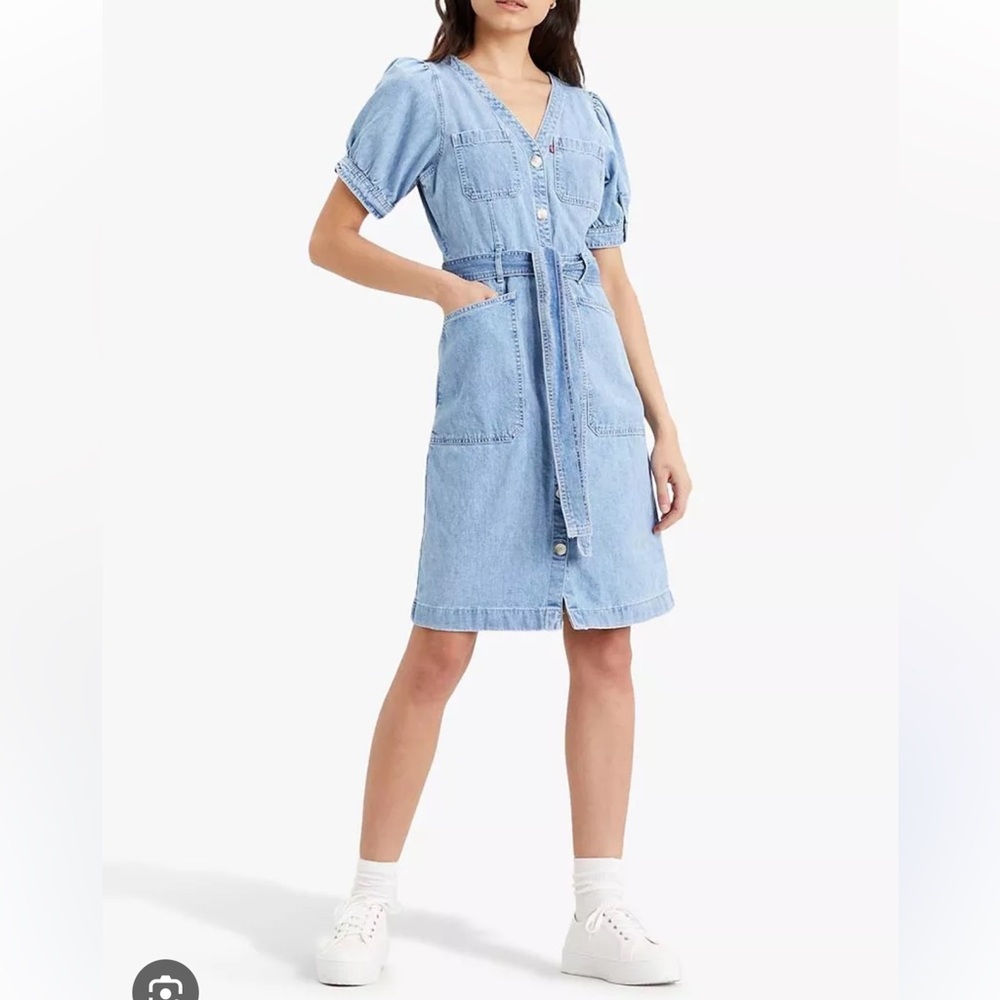 Levi's Bryn Tie-Waist Denim Dress - Picture 4 of 10